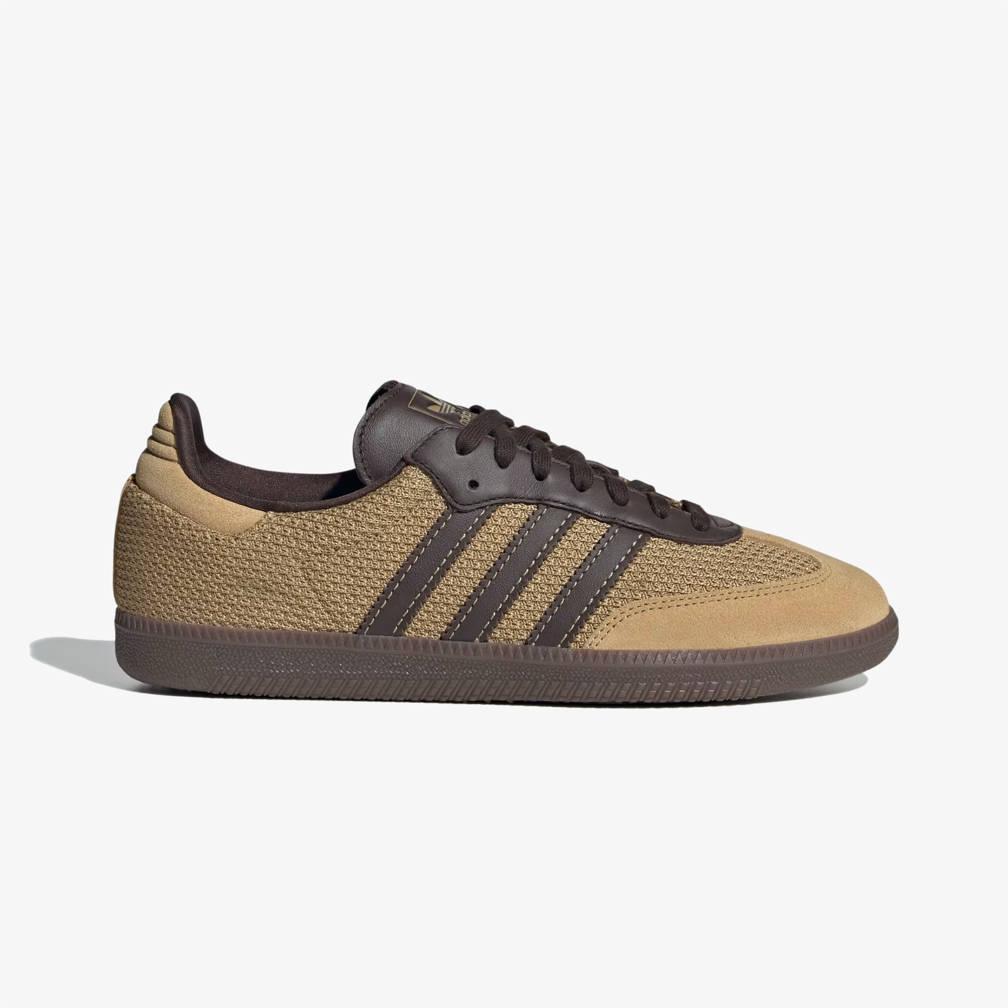 ADIDAS ORIGINALS | SAMBA OG { GOLDEN BEIGE/DARK BROWN/GUM