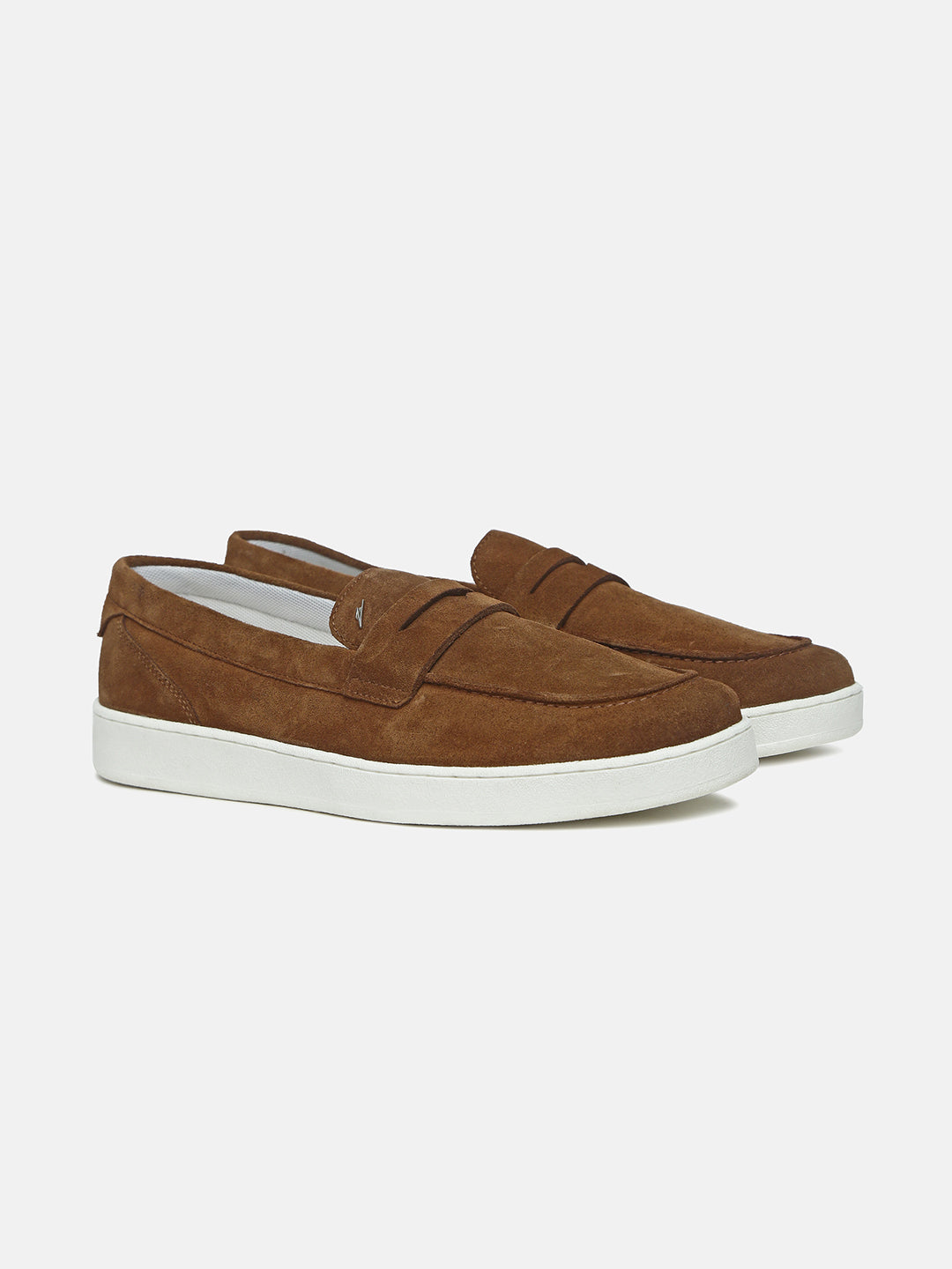 CHESTNUT - Brown Suede Casual Loafers