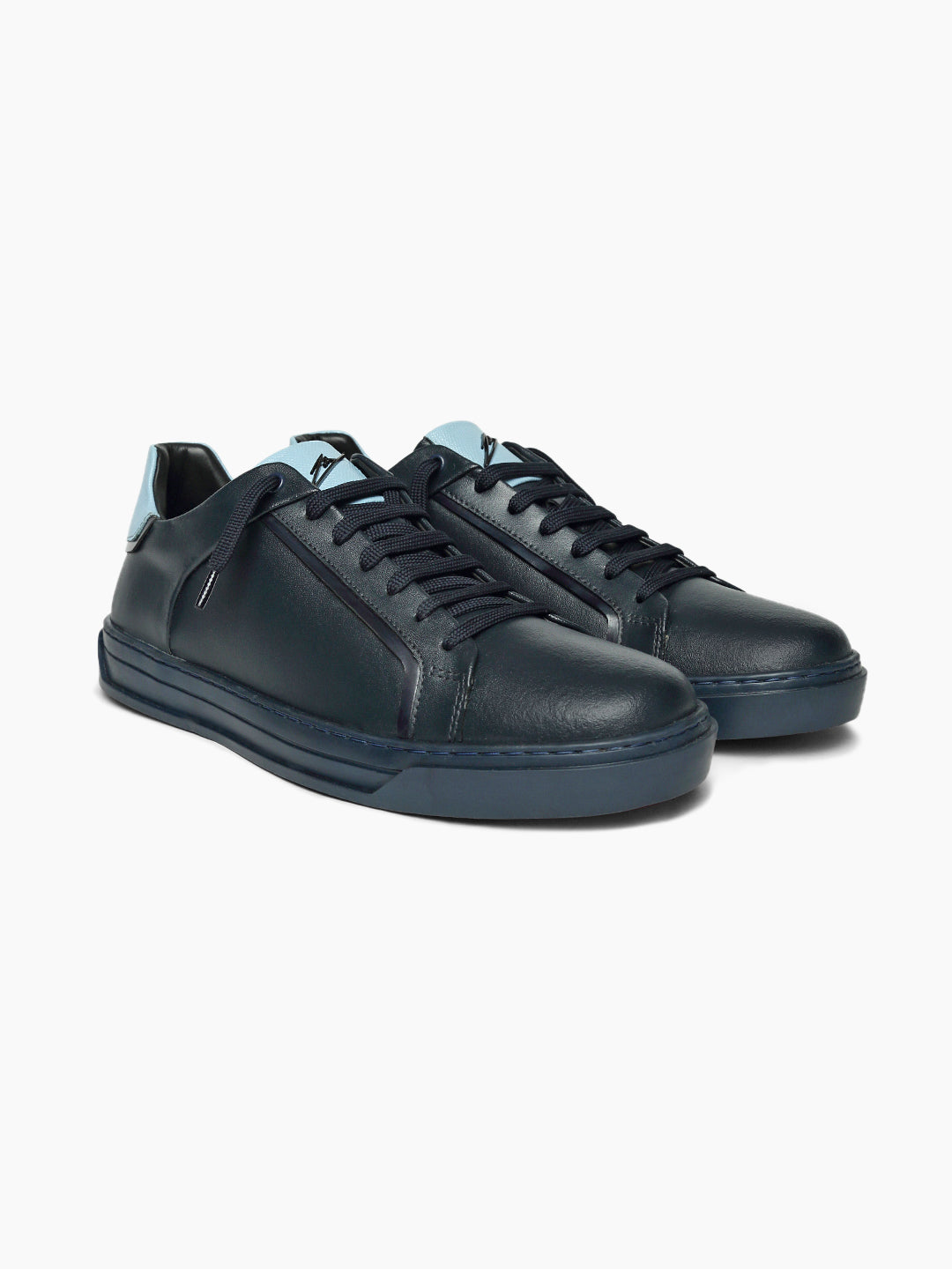 ZOL V - BLUE - Blue Two-Tone Classic leather Sneakers