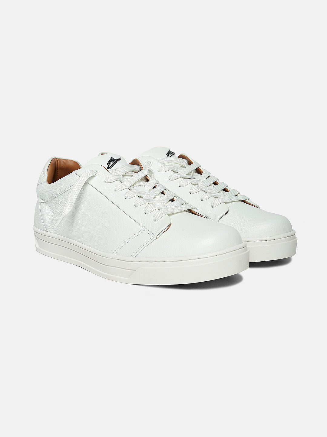 ZL II - WHITE - White Low-Top Classic Leather Sneakers