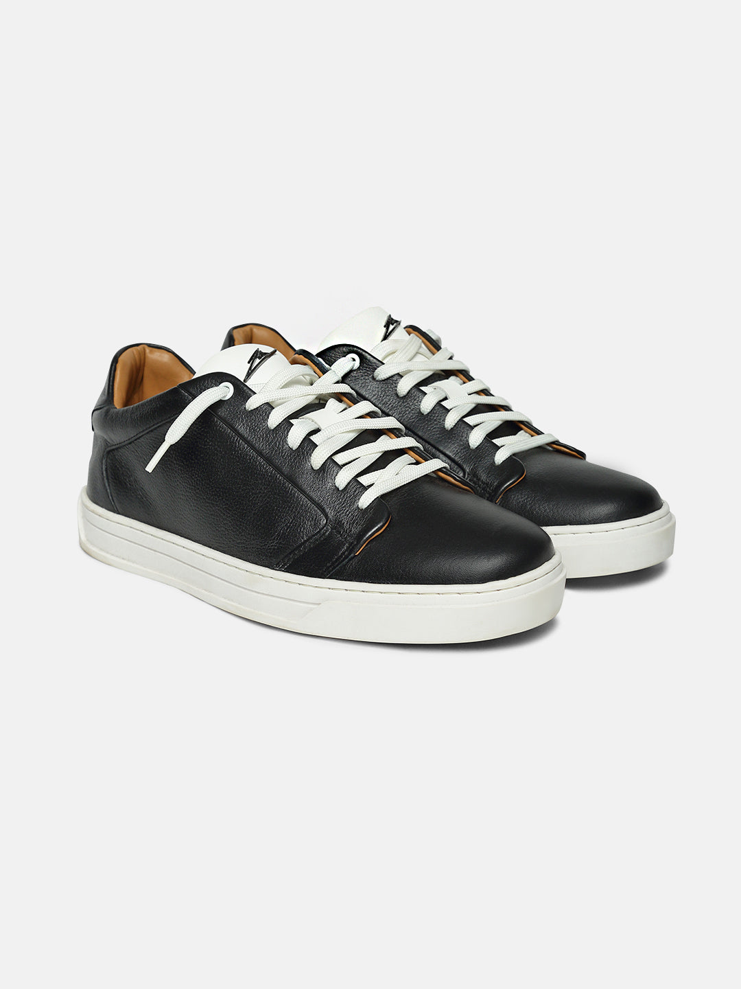 ZL II - BLACK - Black Low-Top Classic Leather Sneakers