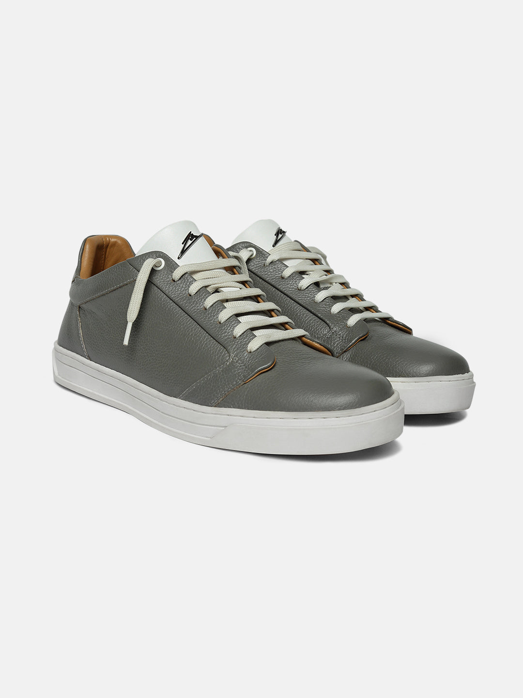 ZL II - GREY - White Low-Top Classic Leather Sneakers