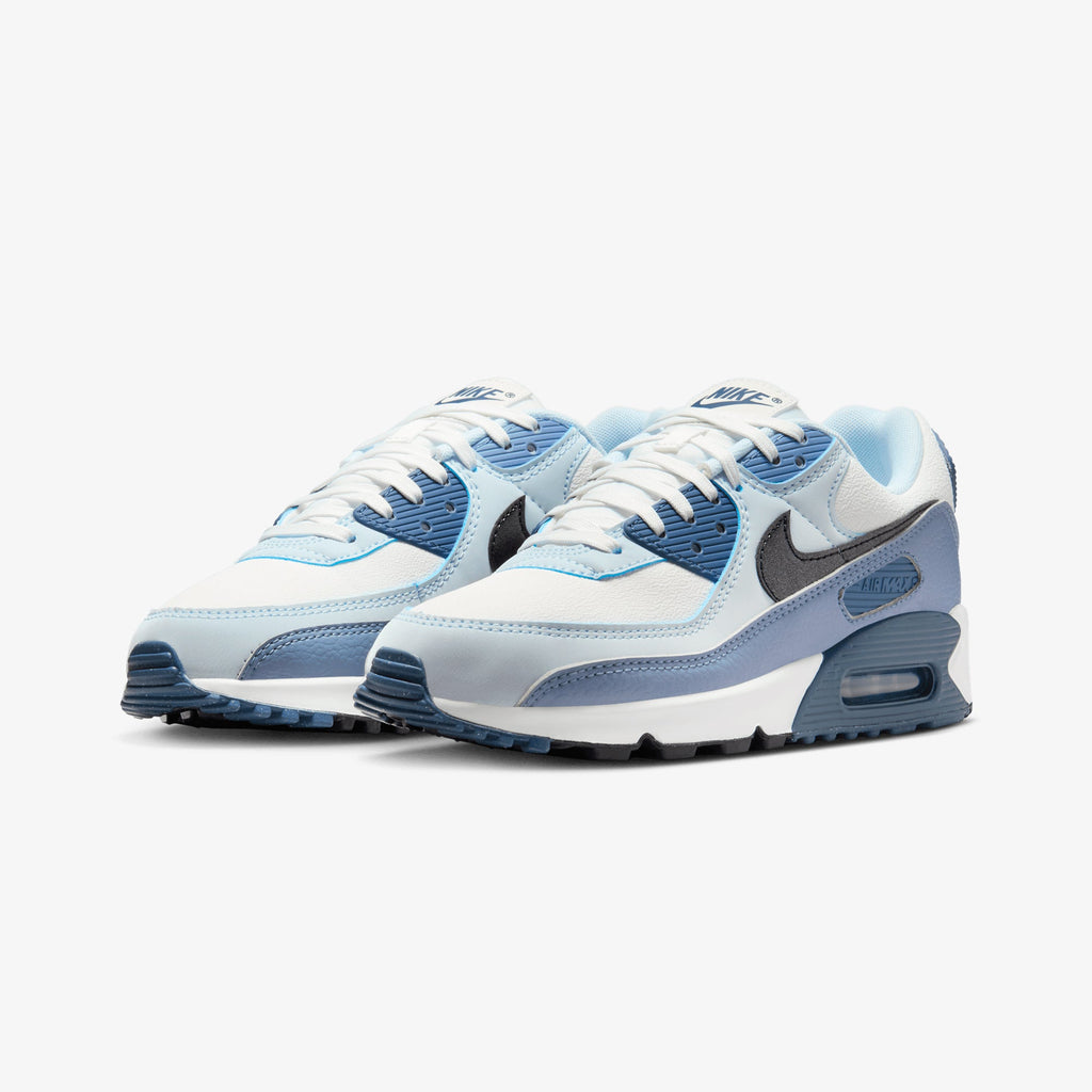 Nike | AIR MAX 90 { SUMMIT WHITE/BLACK-ASHEN SLATE-BLUE TINT