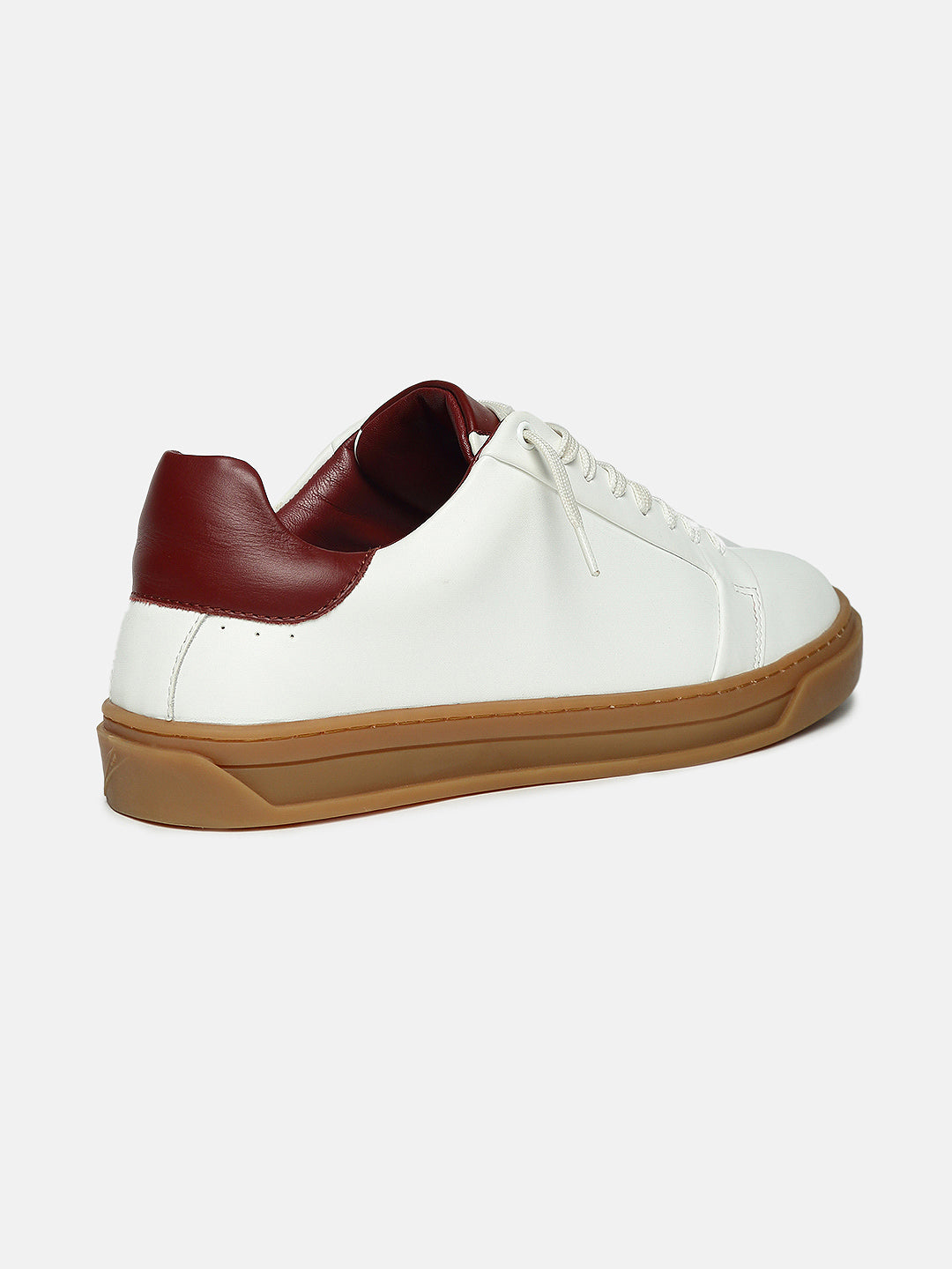 ZOL VIII - BURGUNDY - White Two-Tone Classic Leather Sneakers