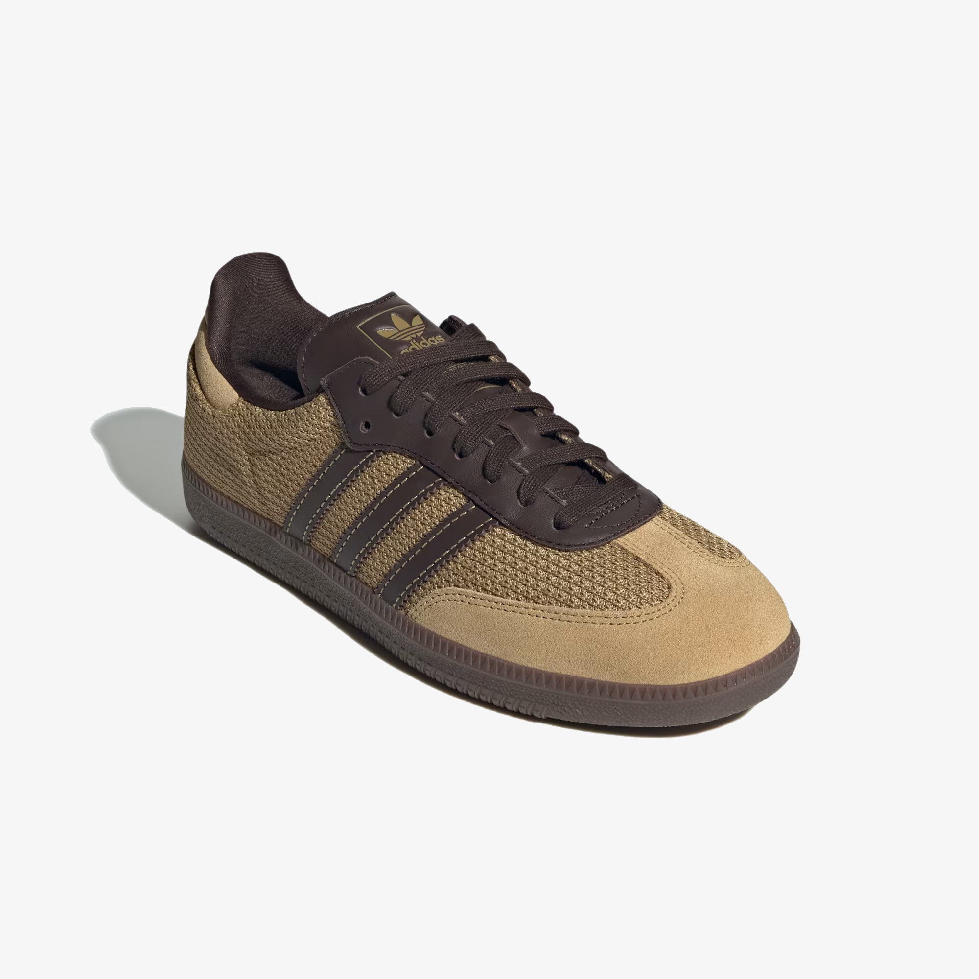ADIDAS ORIGINALS | SAMBA OG { GOLDEN BEIGE/DARK BROWN/GUM