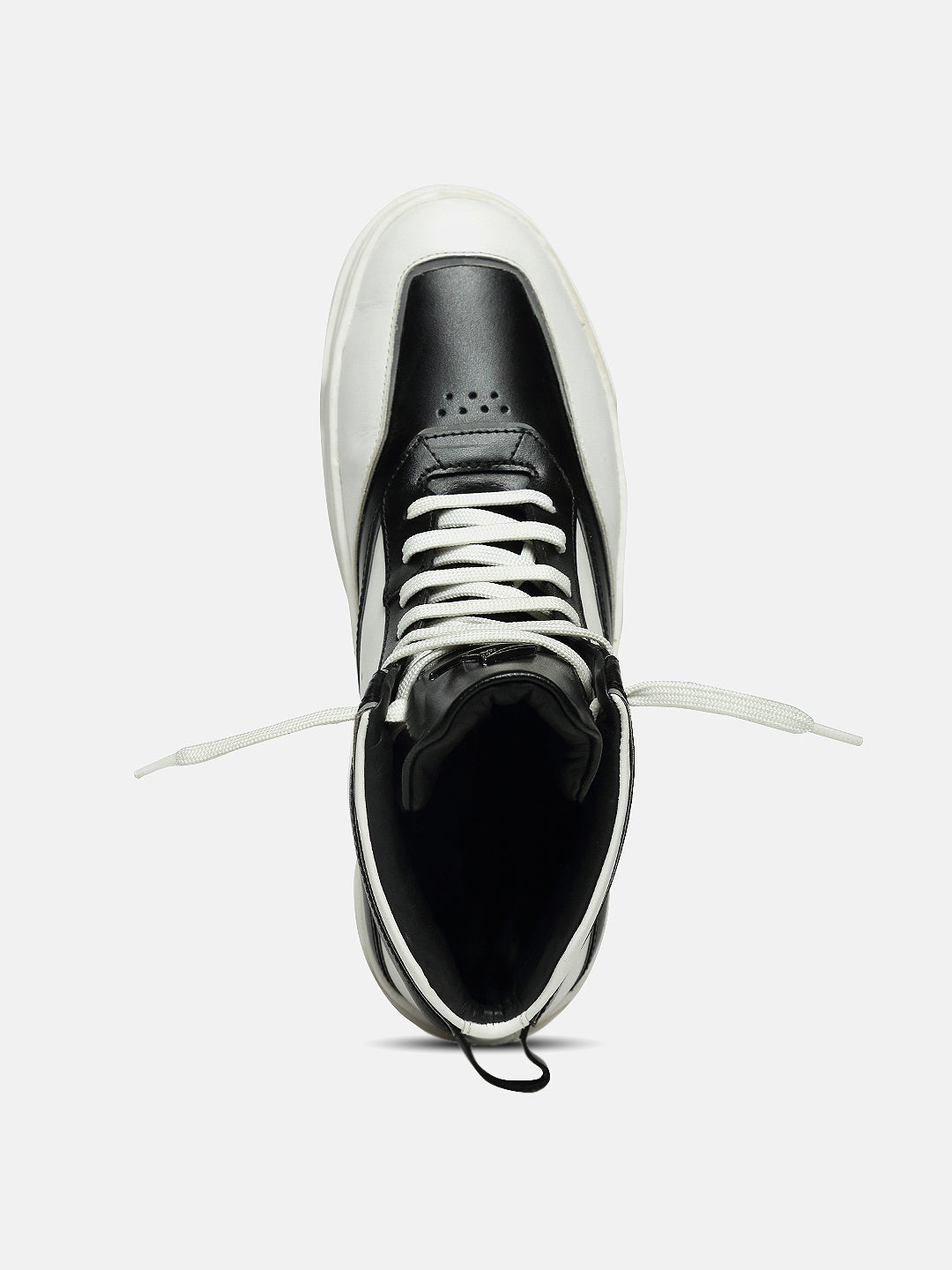 ZH IV - WHITE - White Two-Tone High-Top Leather Sneakers