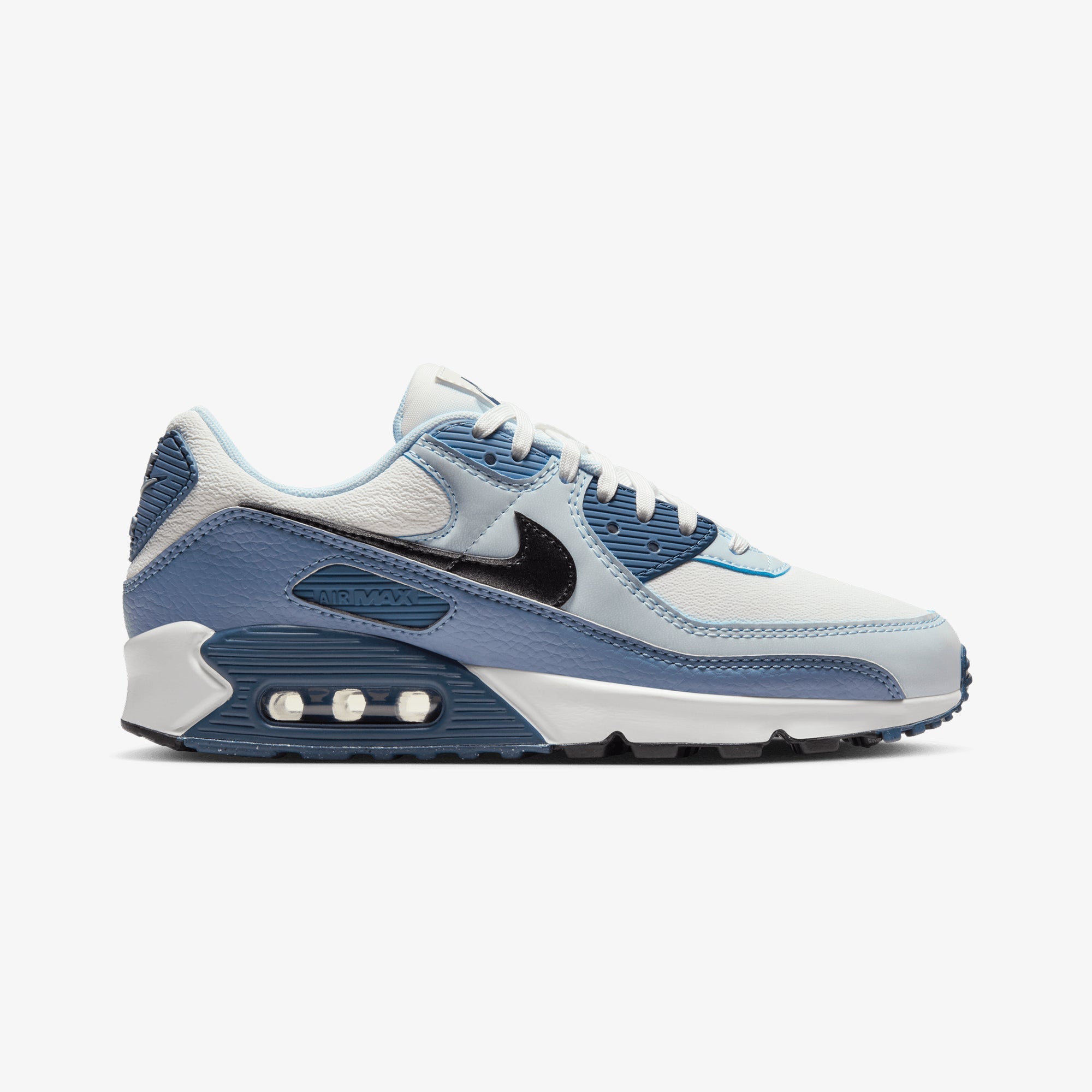 Nike | AIR MAX 90 { SUMMIT WHITE/BLACK-ASHEN SLATE-BLUE TINT