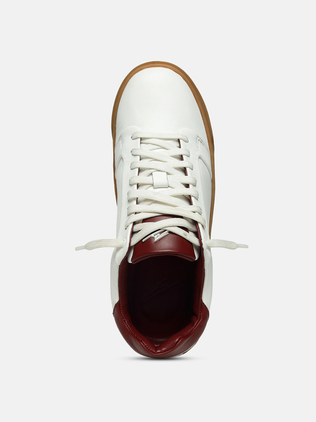 ZOL VIII - BURGUNDY - White Two-Tone Classic Leather Sneakers