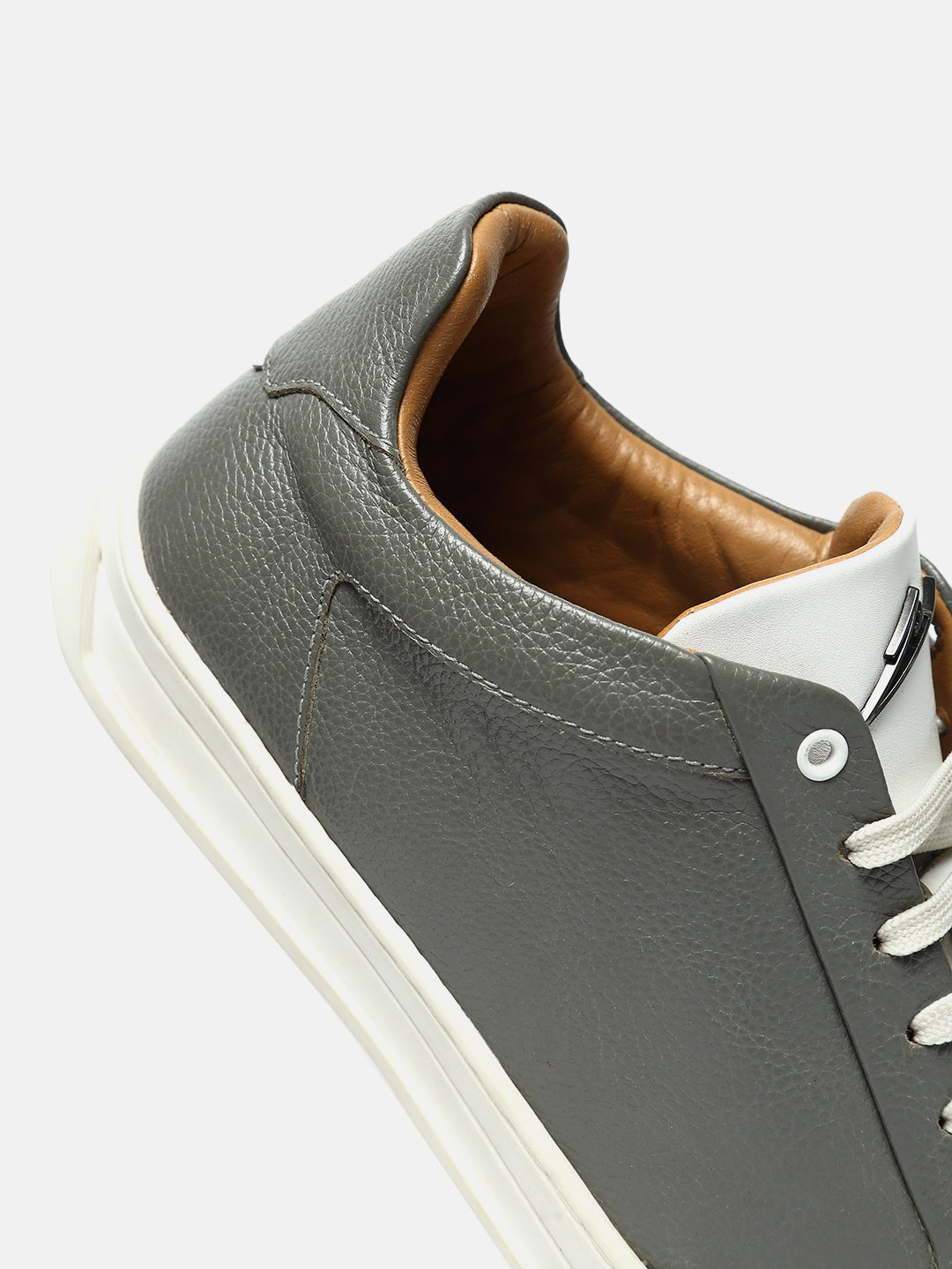 ZL II - GREY - White Low-Top Classic Leather Sneakers