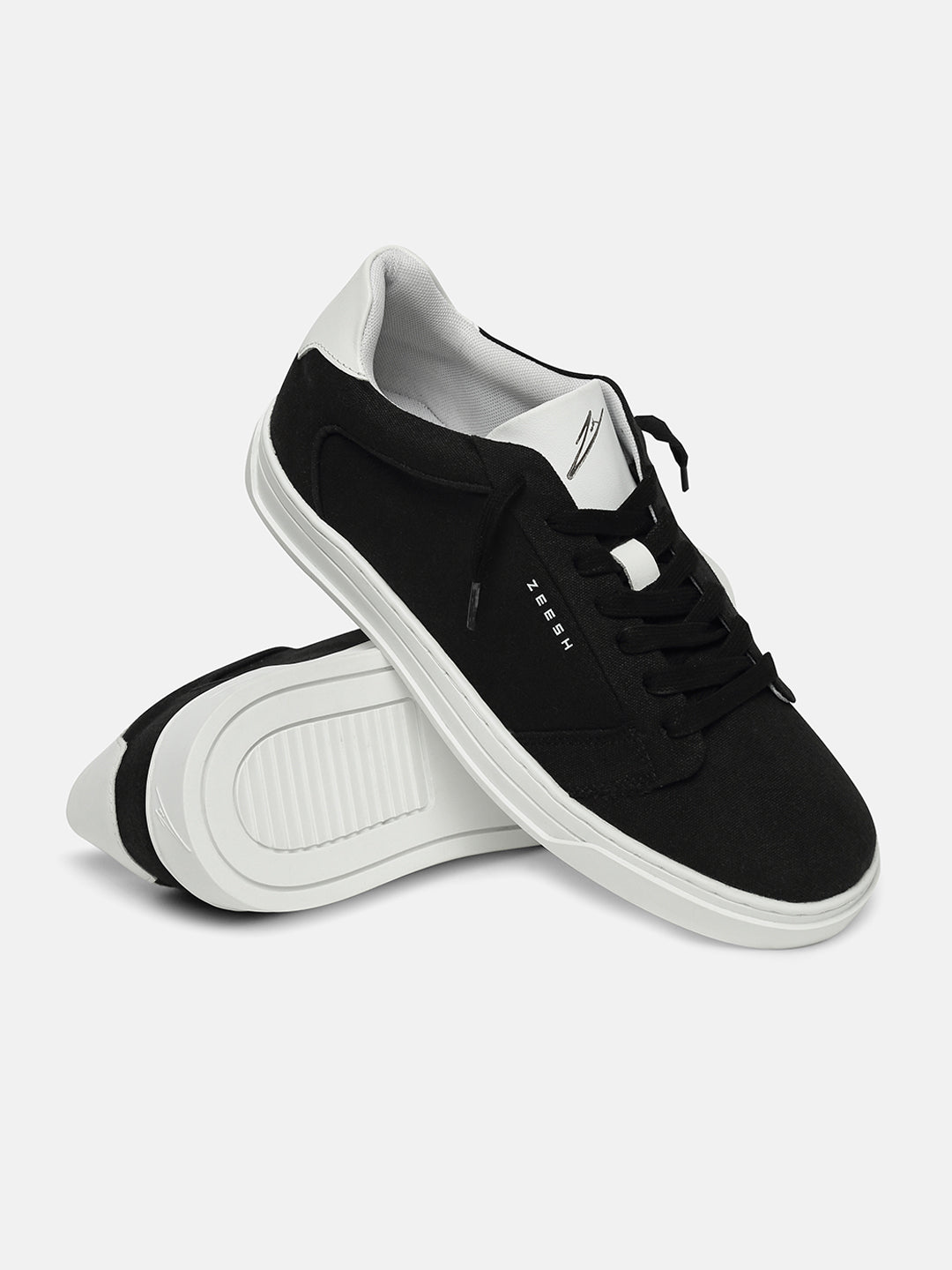 ZEESH Night Stitch sneakers – denim & leather blend, orthopaedic comfort & TPR sole. Crafted for style, strength & all-day wear