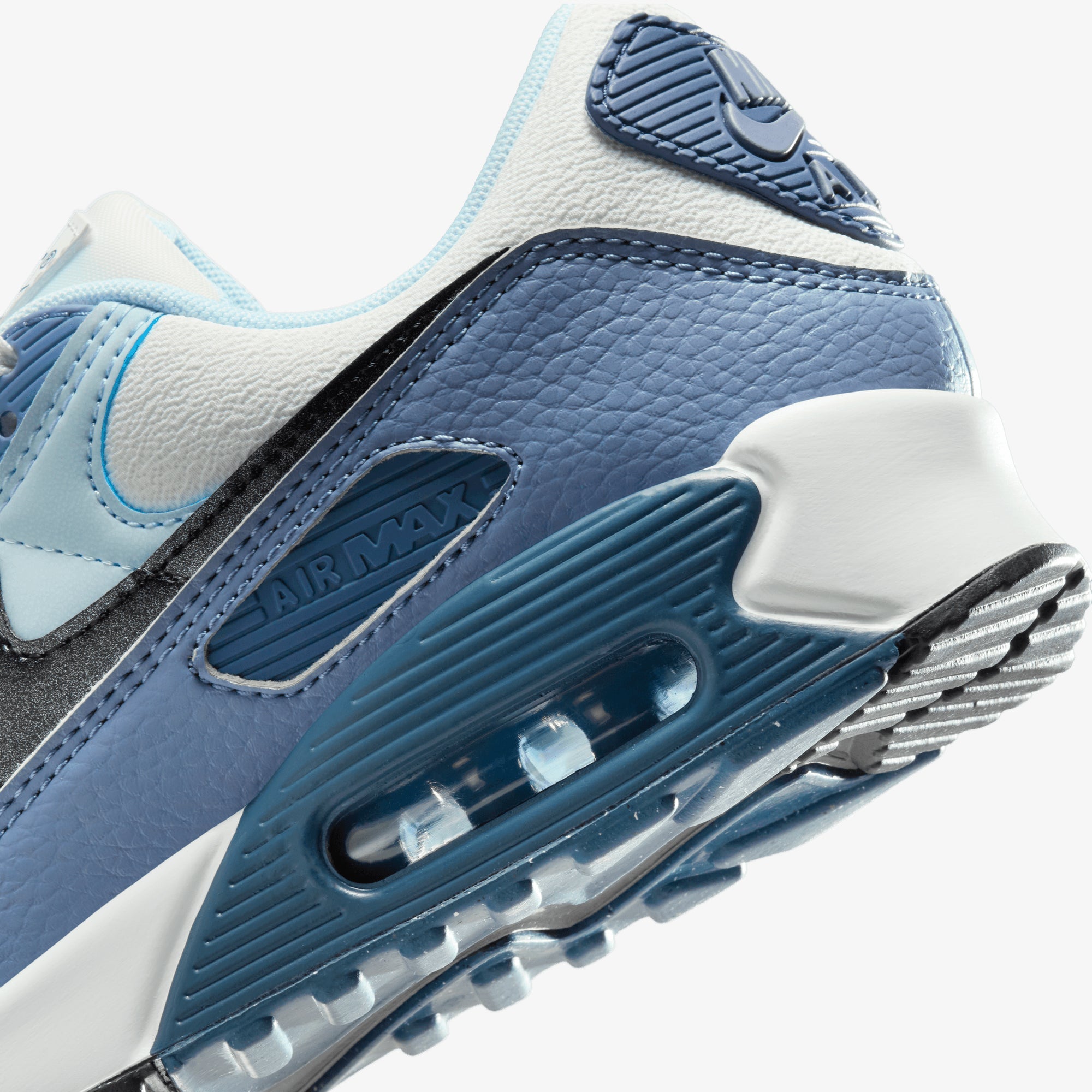Nike | AIR MAX 90 { SUMMIT WHITE/BLACK-ASHEN SLATE-BLUE TINT