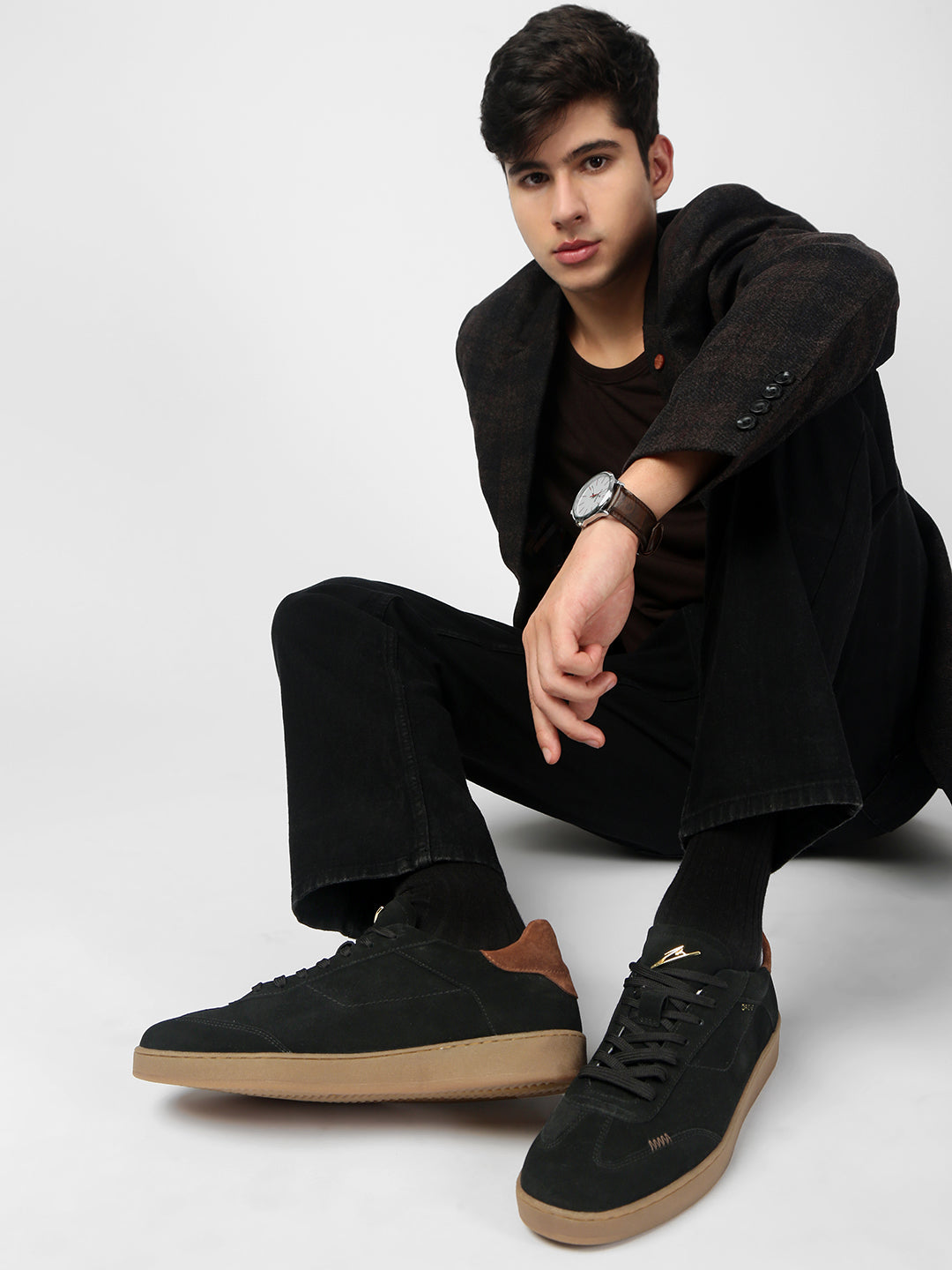 CHARCOAL - Everyday Black Suede Sneakers