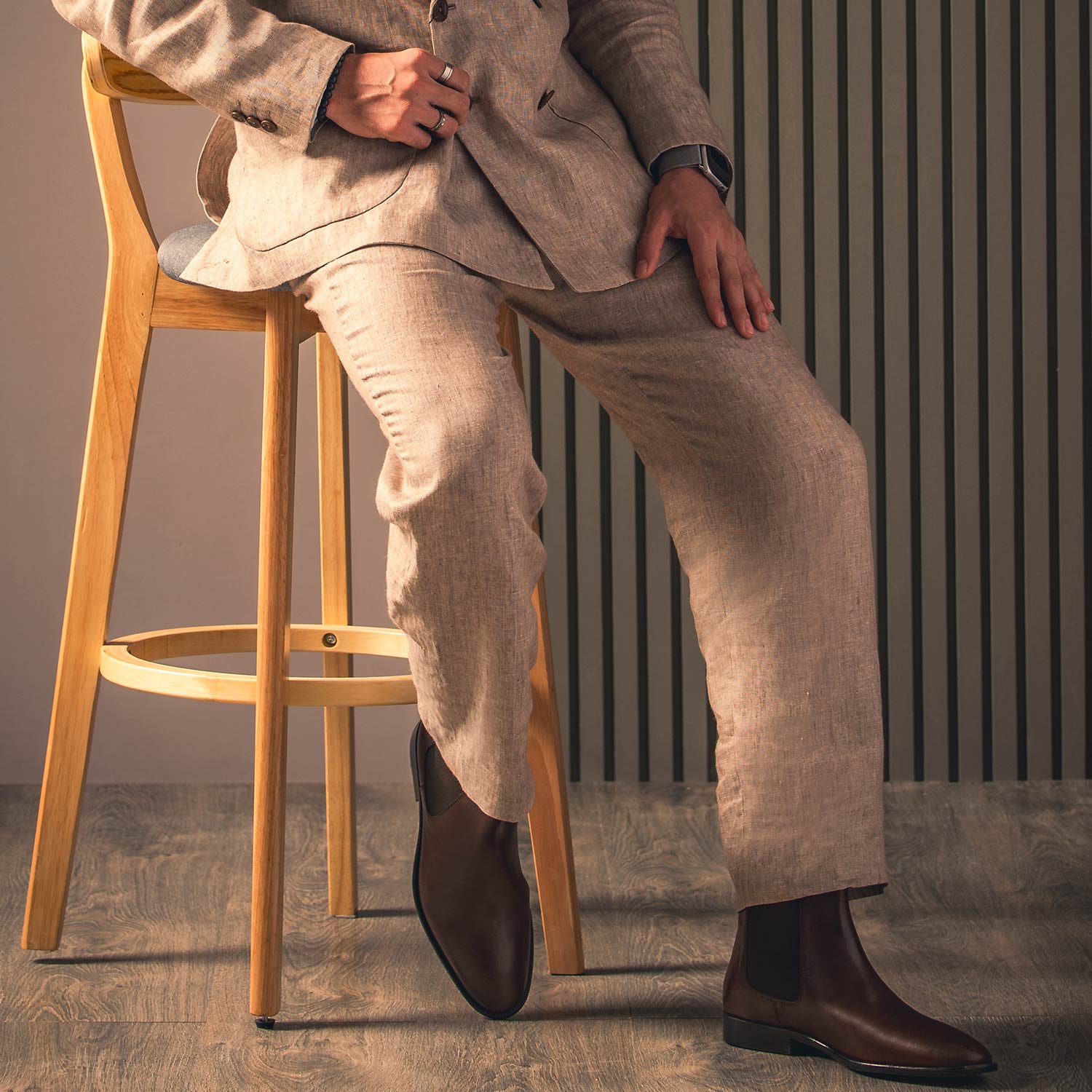 Saint Arlo Brown Leather Chelsea boot